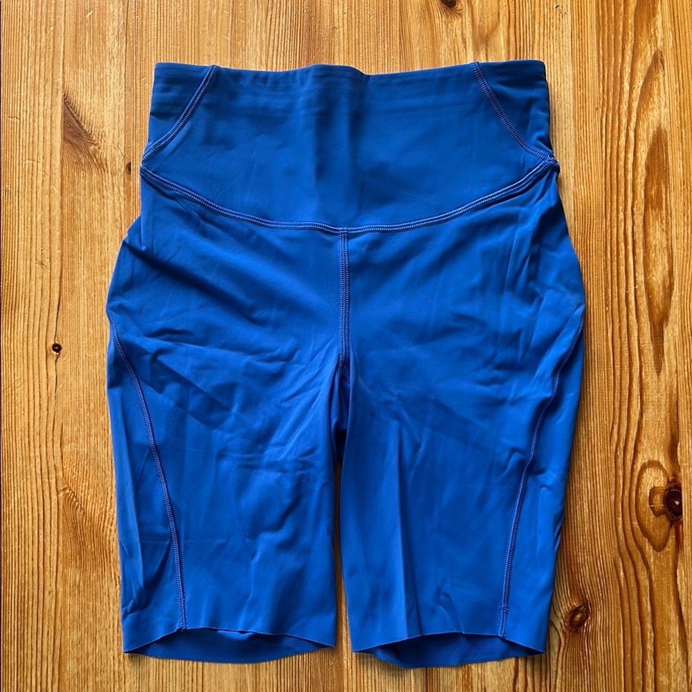 Lululemon Blue High-Waisted Bike Shorts